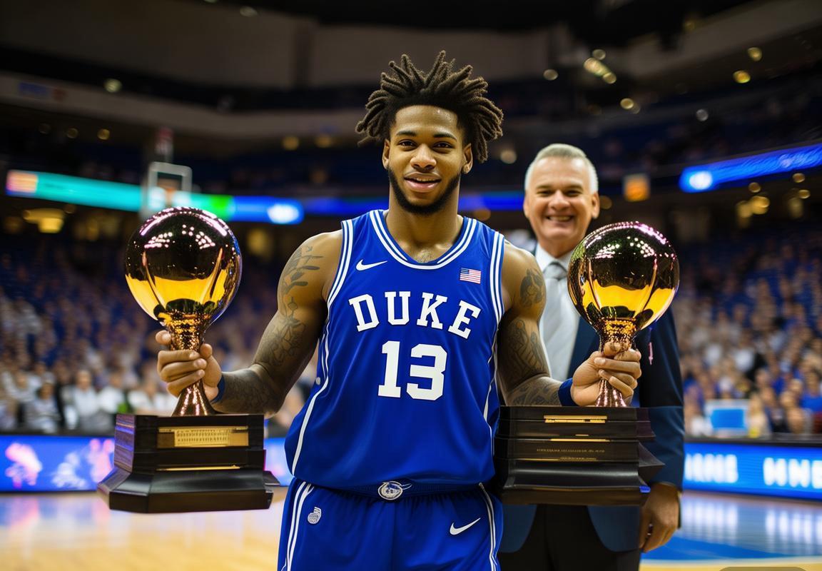 杜克大学新星创新人赛季得分纪录，狂砍35分9篮板蝉联MVP奖杯成2026年状元热门
